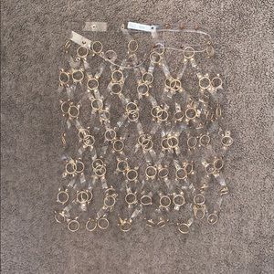 Clear fishnet cover up skirt